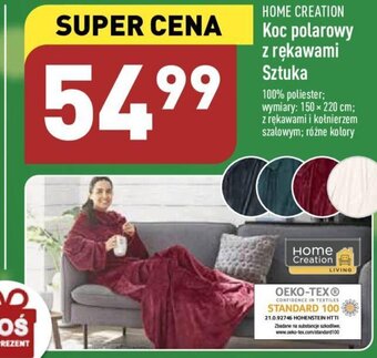 ALDI Home Creation Koc polarowy z rękawami 1szt. oferta