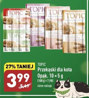 ALDI Topic Przekąski dla kota Opak. 10x5g różne rodzaje oferta