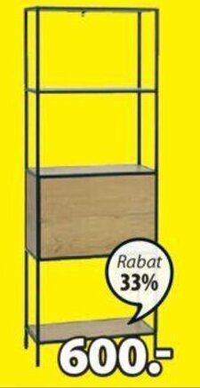 JYSK Regał Trappedal Okleina i metal S64xW178xG30cm oferta