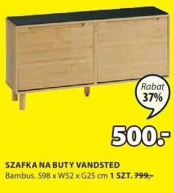 JYSK Szafka na buty Vandsted Bambus S98xW52xG25cm oferta