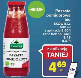 Carrefour Market Ekowital, passata pomidorowa bio, 680ml oferta