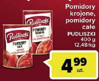 Pudliszki, pomidory krojone, pomidory całe, 400g