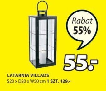 JYSK Latarnia Villads S20xD20xW50cm oferta