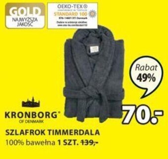 JYSK Kronborg Szlafrok Timmerdala 100% bawełna oferta