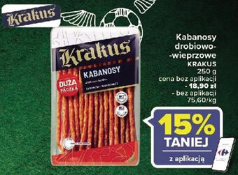 Carrefour Market Krakus kabanosy drobiowo-wieprzowe 250g oferta