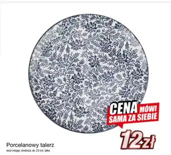 KiK Porcelanowy talerz wzór indygo średnica ok. 23 cm oferta