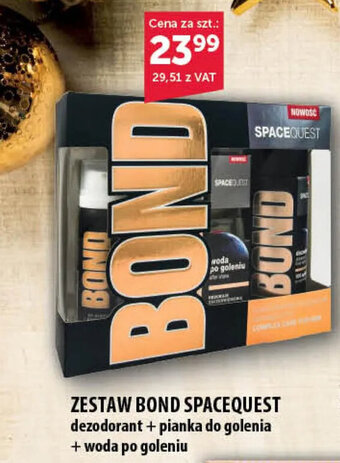Eurocash Bond zestaw spacequest dezodorant + pianka do golenia + woda po goleniu oferta