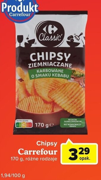 Globi Carrefour chipsy 170g oferta