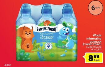 Żywiec Zdrój woda mineralna zdrojek 6x0,31l
