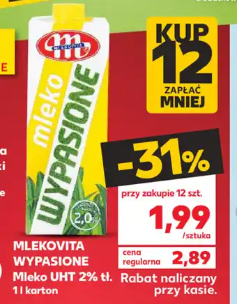 Kaufland MLEKOVITA WYPASIONE Mleko UHT 2% 12x 1l oferta