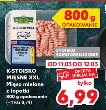 Kaufland K-STOISKO MIĘSNE XXL mięso mielone z łopatki 800g oferta