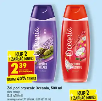 Biedronka Żel pod prysznic Oceania 2x 500ml oferta