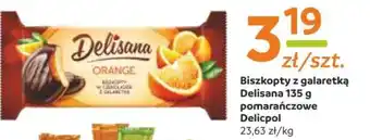 Gama Delicpol Delisana biszkopty z galaretką 135g pomarańczowe oferta