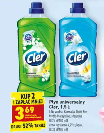 Biedronka Płyn uniwersalny Cler 2x 1,5l oferta