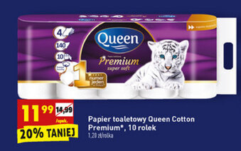 Biedronka Papier toaletowy Queen Cotton Premium, 10 rolek oferta