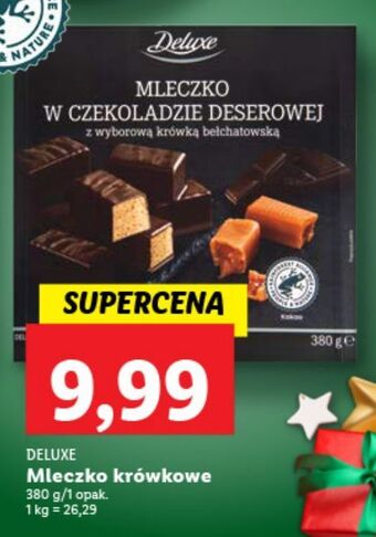 Lidl Mleczko w czekoladzie deserowej z wyborową krówką bełchatowską deluxe oferta