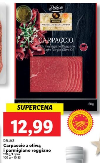 Lidl Carpaccio z oliwą oliwek i serem deluxe oferta