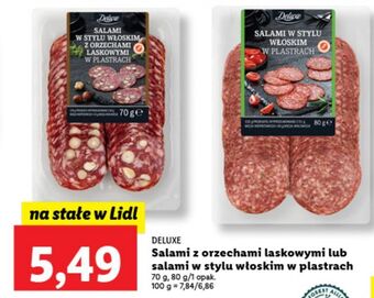 Lidl Salami z orzechami laskowymi deluxe oferta