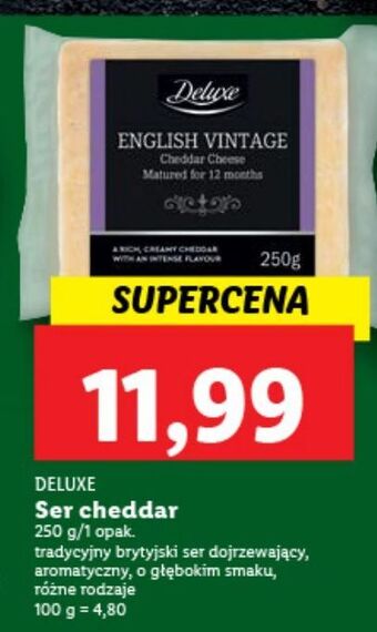 Lidl Ser cheddar english farmhouse mature deluxe oferta