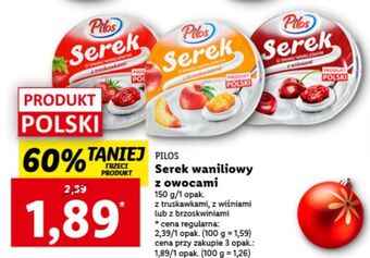 Lidl Serek z wiśniami pilos oferta