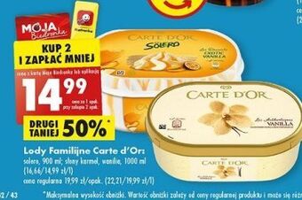 Biedronka Lody vanilla algida carte d'or les classiques oferta