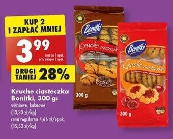 Biedronka Ciasteczka kruche z nadzieniem wiśniowym bonitki oferta