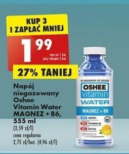Biedronka Napój magnez+b6 oshee vitamin water oferta