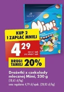 Biedronka Draże z mlecznej czekolady mimi oferta