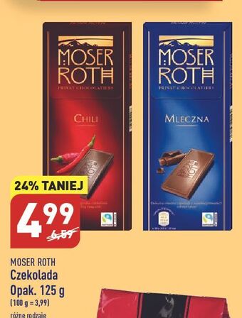 ALDI Czekolada gorzka chili moser roth oferta