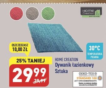 ALDI Dywanik łazienkowy 60 x 100 cm home creation oferta