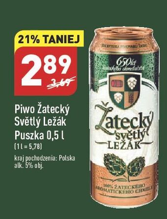 ALDI Piwo zatecky svetly lezak oferta
