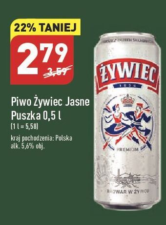 ALDI Piwo żywiec jasne pełne oferta