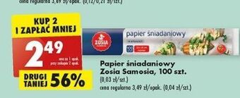 Biedronka Papier śniadaniowy zosia samosia oferta