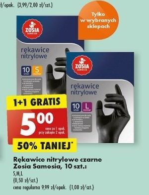 Biedronka Rękawice nitrylowe czarne s zosia samosia oferta