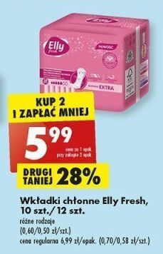 Biedronka Wkładki higieniczne extra elly fresh oferta