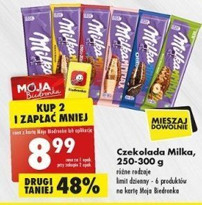 Biedronka Czekolada choco & biscuit milka mmmax oferta