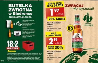 Biedronka Piwo kasztelan niepasteryzowane oferta