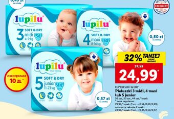 Lidl Pieluszki  midi 3 lupilu soft & dry oferta