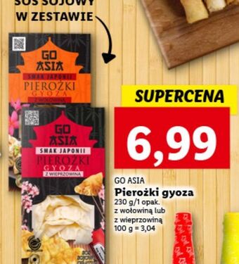 Lidl Pierożki gyoza z wołowiną go asia oferta