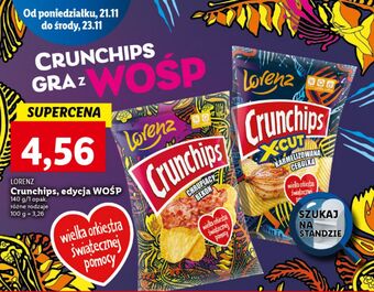 Lidl Chipsy karmelizowana cebulka crunchips x-cut oferta