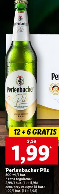 Lidl Piwo perlenbacher pils oferta