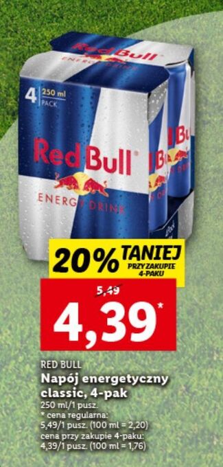 Lidl Napój energetyczny red bull oferta