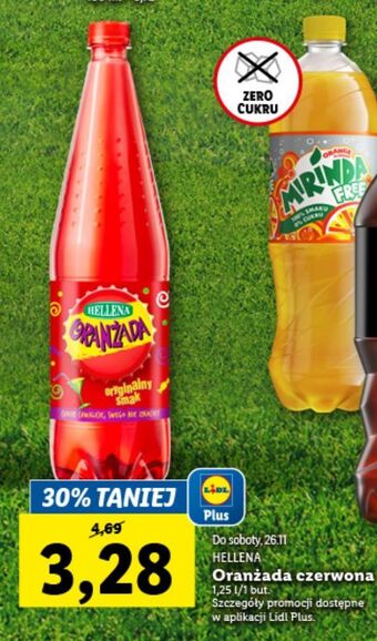 Lidl Oranżada czerwona hellena oferta