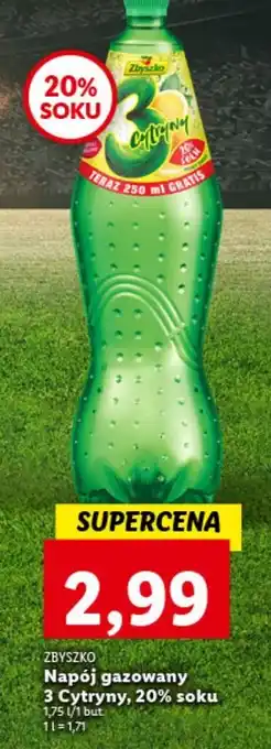 Lidl Napój zbyszko 3 cytryny oferta