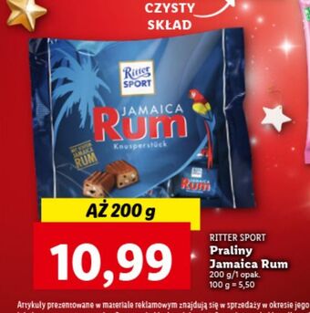 Lidl Czekoladki jamaica rum ritter sport oferta