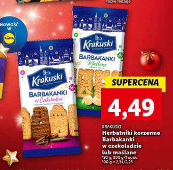 Lidl Herbatniki korzenne w czekoladzie krakuski barbakanki oferta
