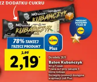 Lidl Baton bez cukru słony karmel kubańczyk oferta