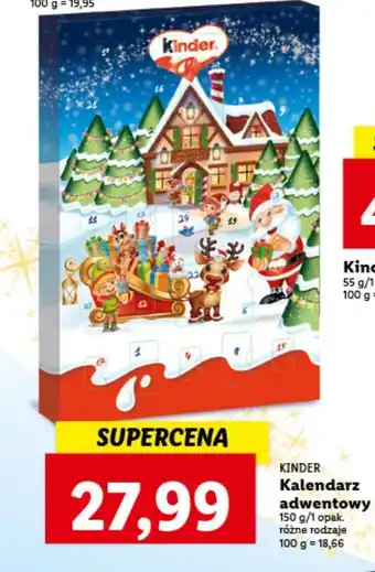 Lidl Kalendarz adwentowy kinder oferta