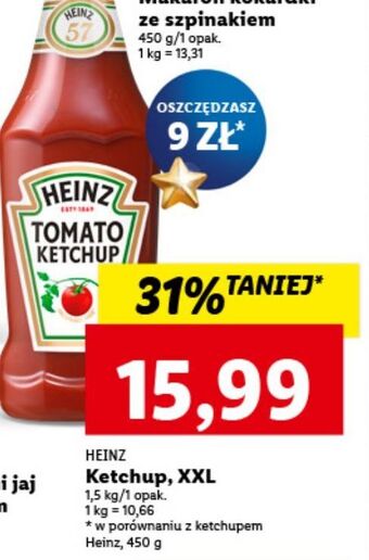 Lidl Ketchup łagodny heinz oferta