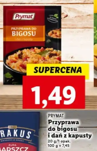 Lidl Przyprawa do bigosu i dań z kapusty prymat oferta